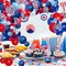 140PCS Balloon Garland Kit – Navy Blue, Red & White Balloons for Graduation, Class of 2024, 4th of July, Patriotic, Veteran’s Day, Nautical, Baseball, Spider-Man & Birthday Party Decorations